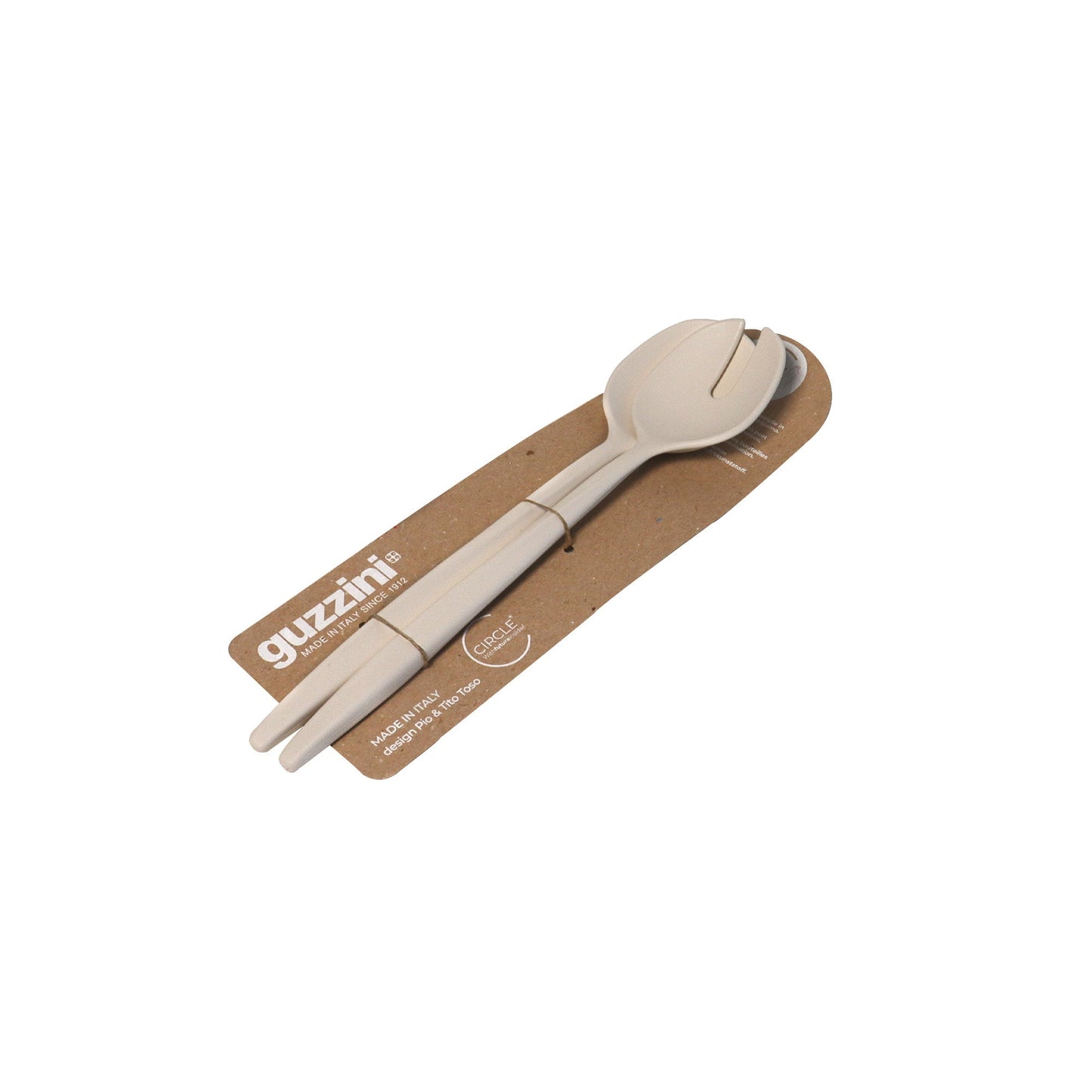 Tierra Salad Servers Milk White Guzzini