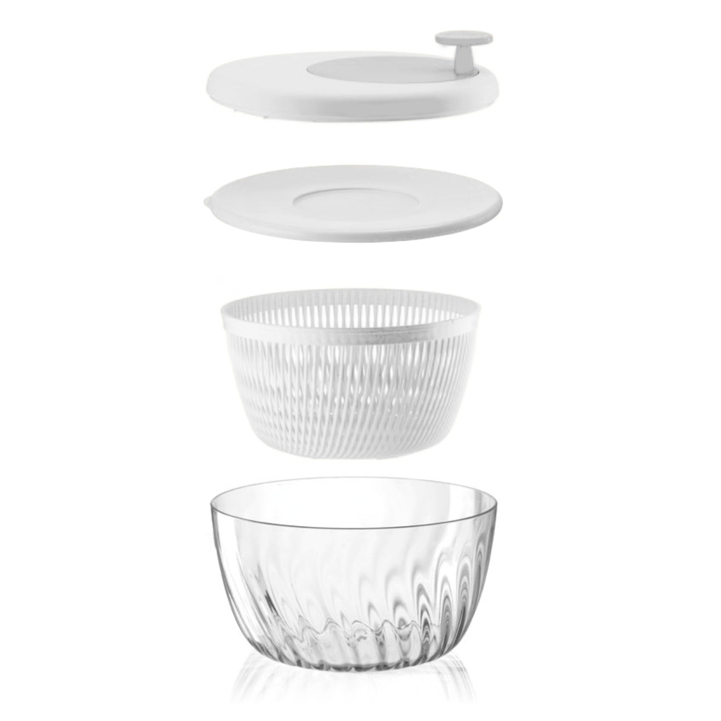 Salad Spinner W/Lid White Guzzini