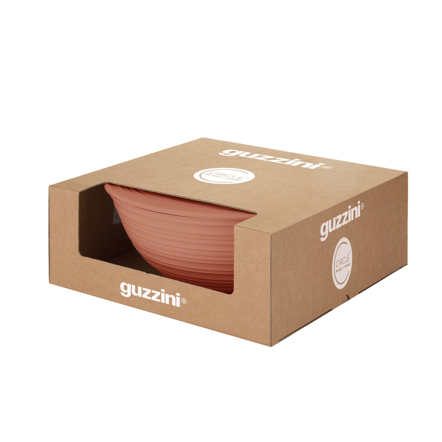 Tierra XL Bowl With Lid Terracota Guzzini