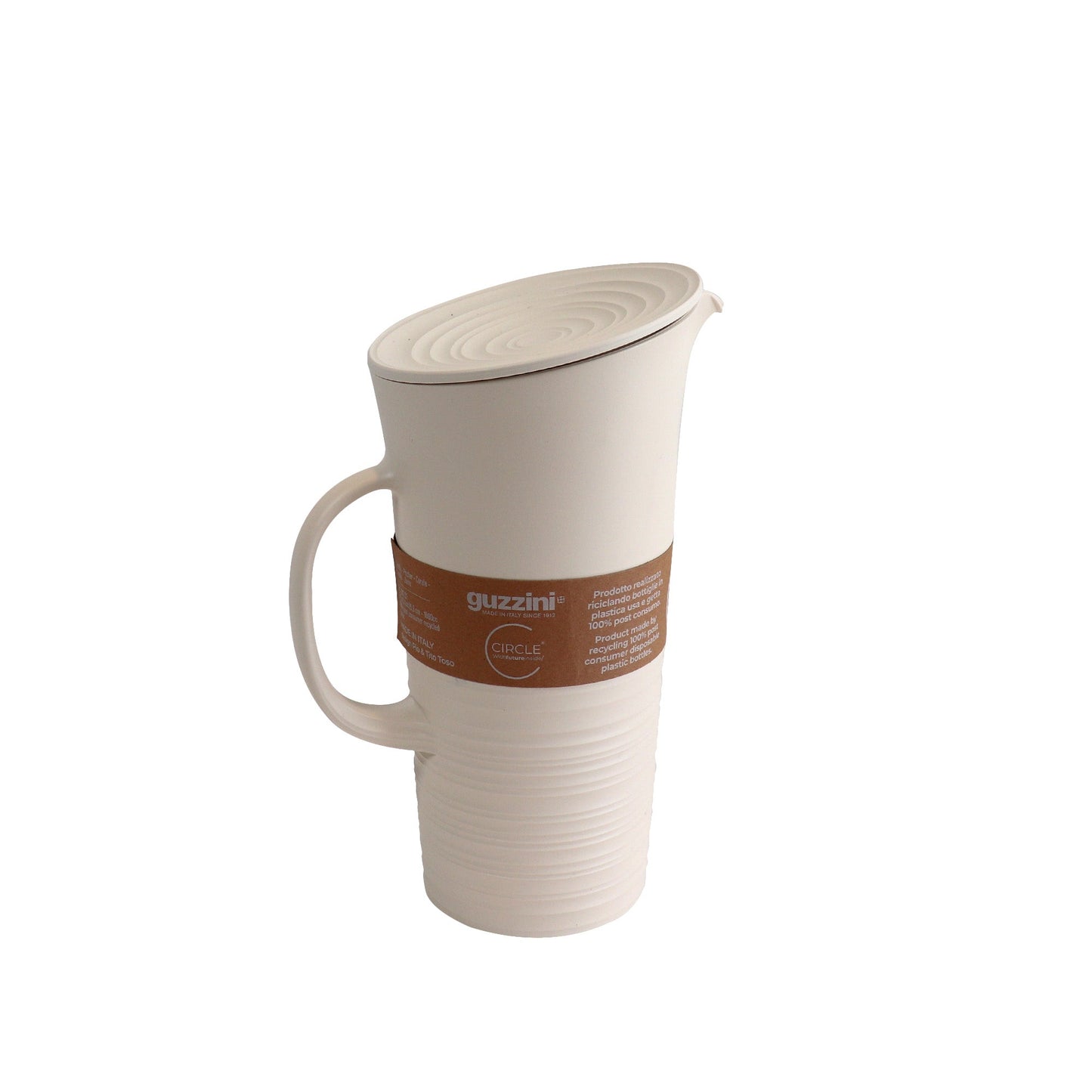 Tierra Pitcher W/Lid Milk White Guzzini