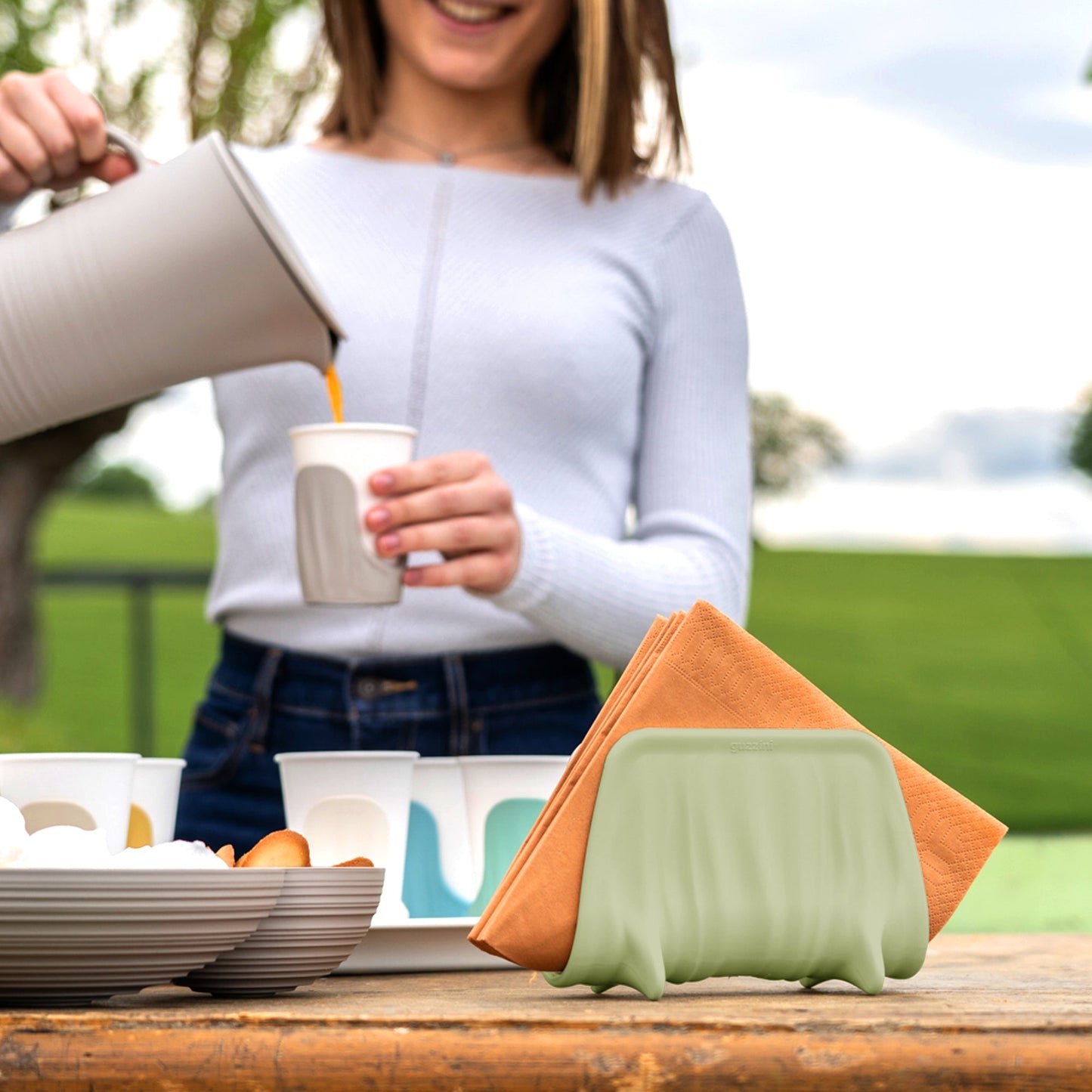 Tierra Table Napkin Avocado Green Guzzini