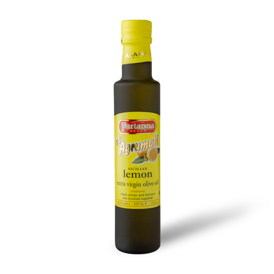 Partanna Extra Virgen Olive Oil With Sicilian Lemon 8.5 Fl Oz (250 Ml)