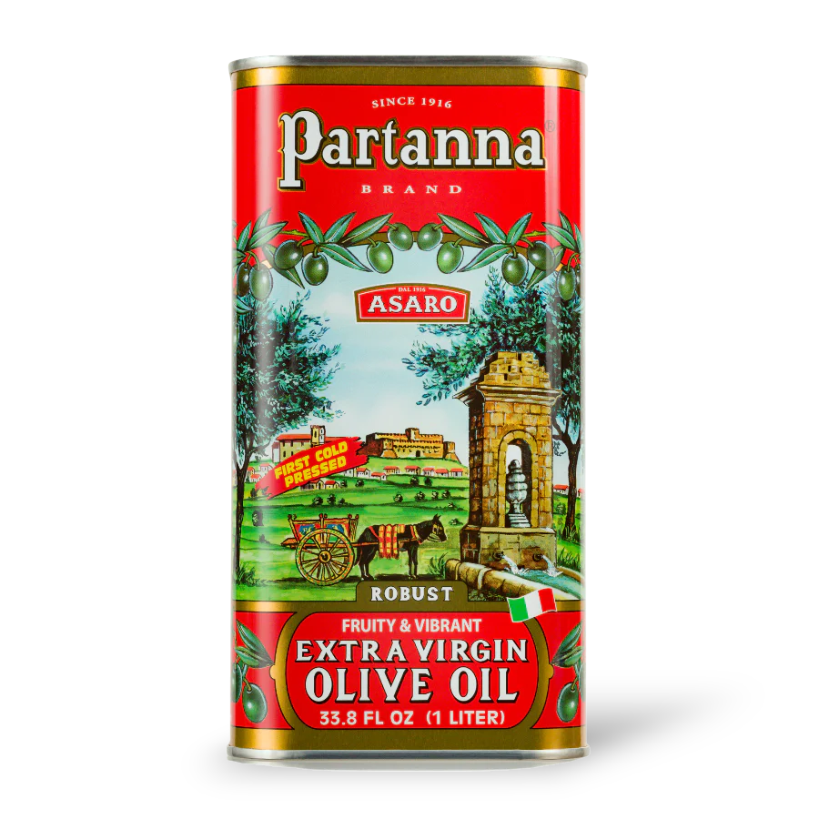 Partanna Robust Extra Virgin Olive Oil Tin 33.8 Fl Oz (1 Lt)