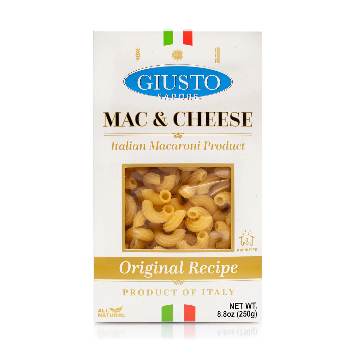 Mac & Cheese Italian Macaroni Giusto 8.8 Oz (250 Gr)