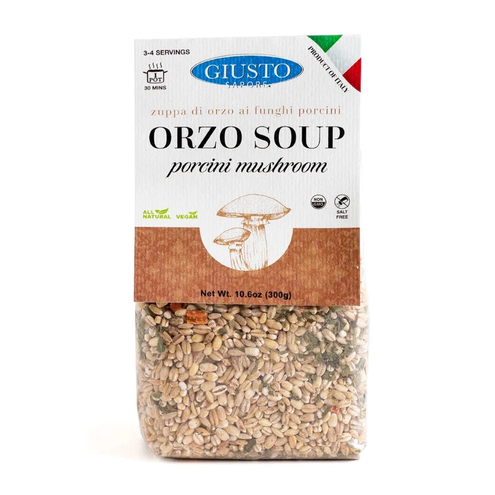 Orzo Soup With Mushrooms Giusto 300 Gr 10.6 Oz