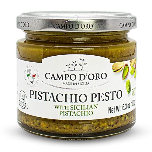Pesto Pistachio Sauce Campo Doro 6.35 Oz (180 Gr)