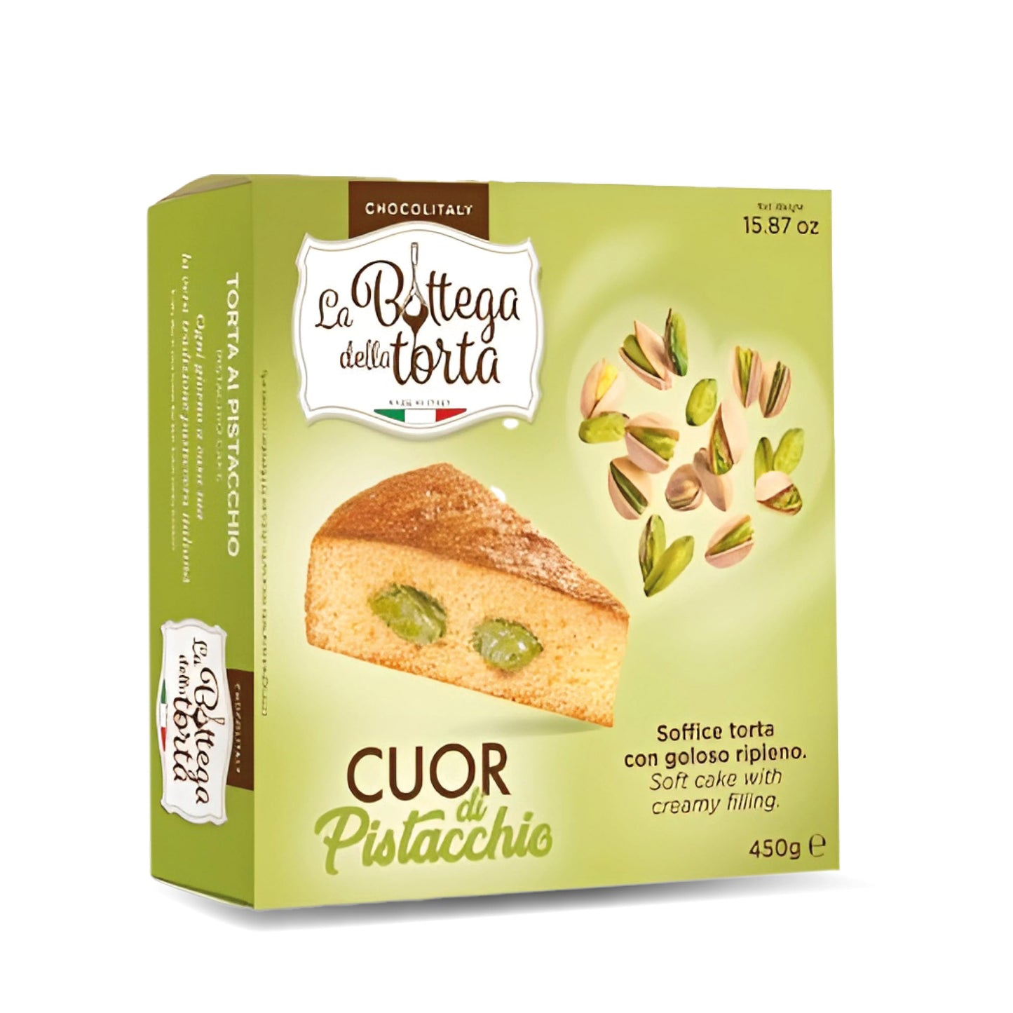 Cuor Di Pistacchio Cake La Bottega della Torta 450 Gr (15.87 Oz)