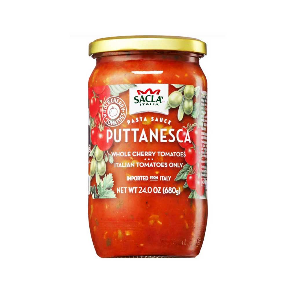 Whole Cherry & Tomatoes Puttanesca Pasta Sauce 24 Oz (680 Gr)