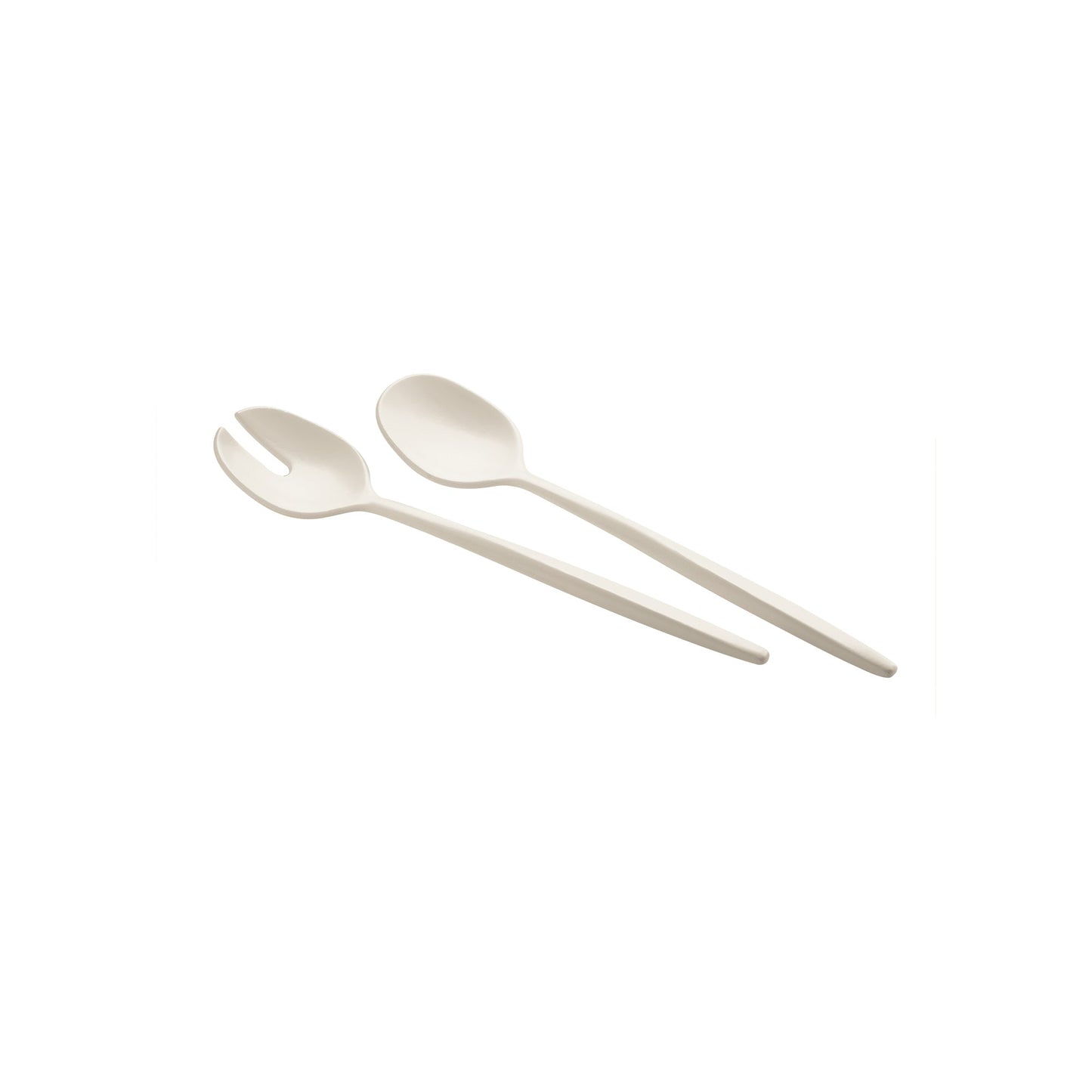 Tierra Salad Servers Milk White Guzzini