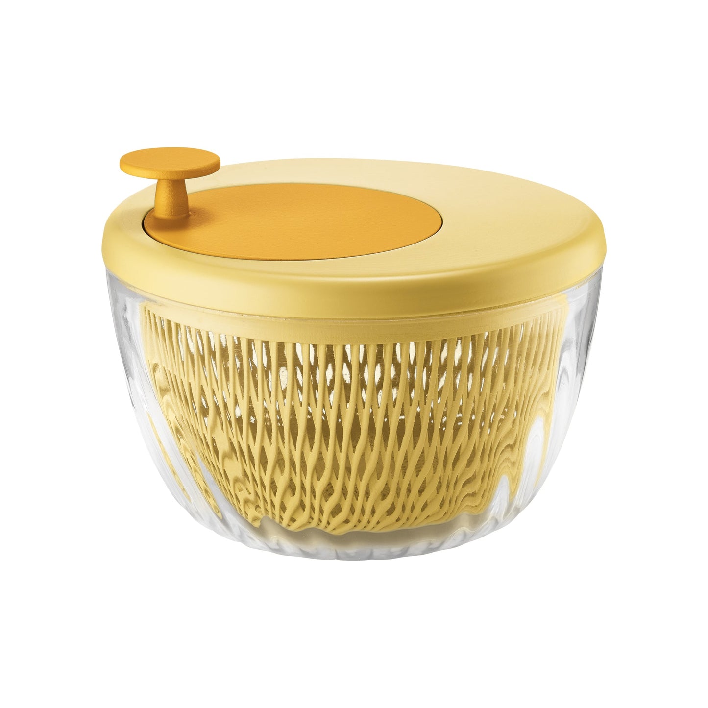 Salad Spinner W/Lid Yellow Guzzini
