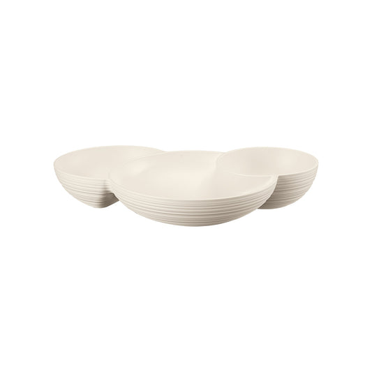 Tierra Hors D'Oeuvres Dish Milk White Guzzini