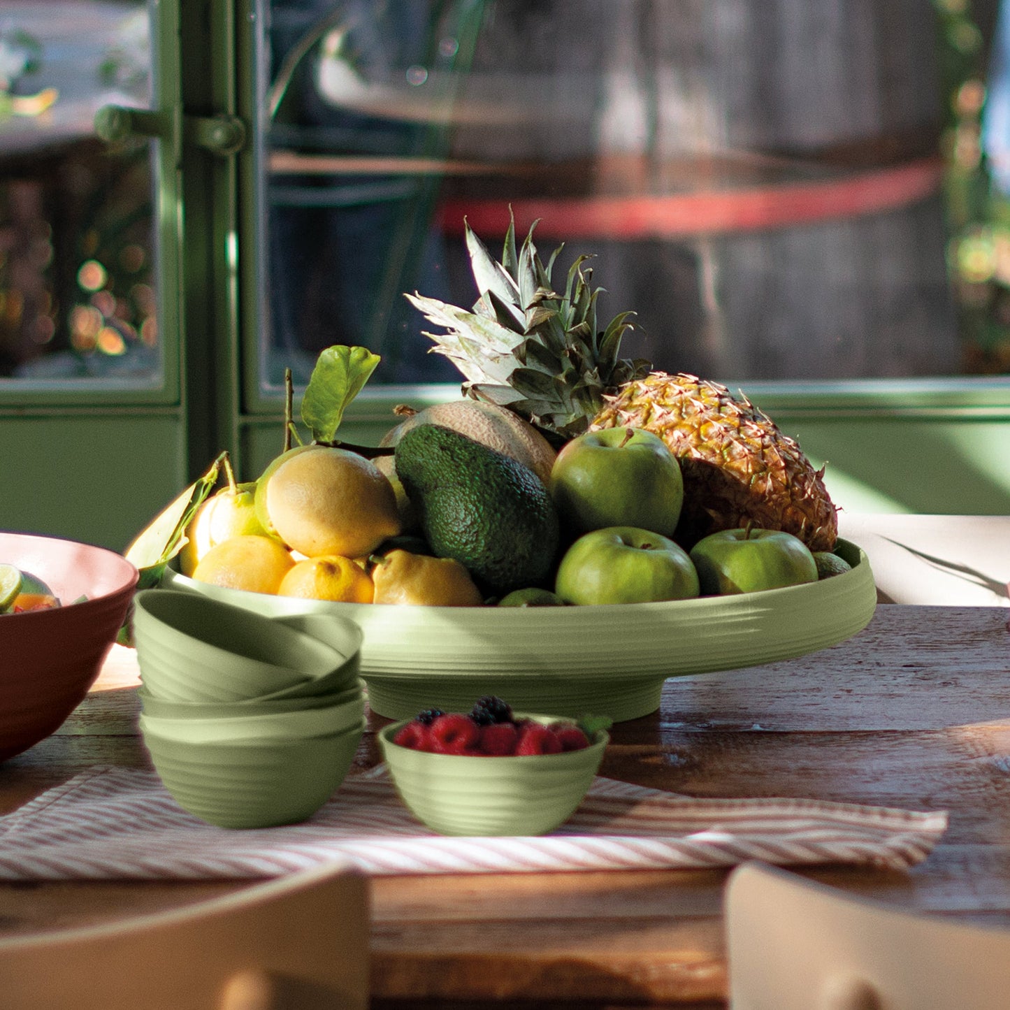Tierra Center Peace Fruit Bowl Avocado Green Guzzini