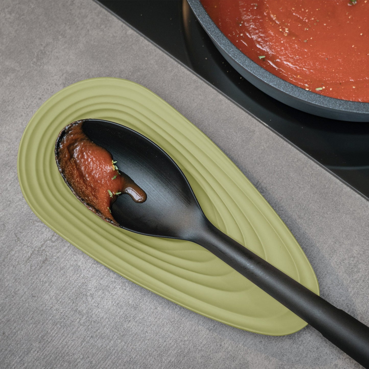 Tierra Ladle Rest Keep Clean Avocado Green Guzzini