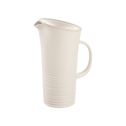 Tierra Pitcher W/Lid Milk White Guzzini