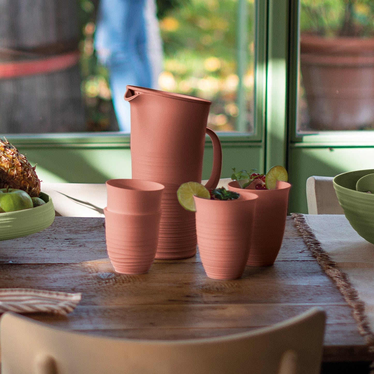 Tierra Pitcher W/Lid Terracota Guzzini