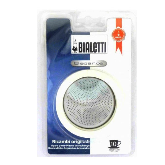 Bialetti Silicone Ring Gasket + Filter Plate for Stainless Steel Coffee Bialetti 6 Cup