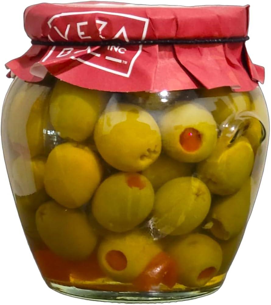 Pepper Stuffed Olives Veza Bal 20 Oz (580 Gr)