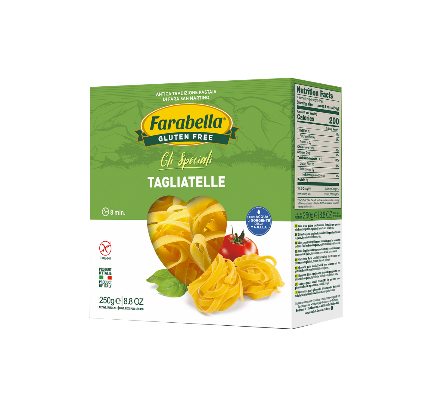 Tagliatelle Gluten Free Farabella 250 Gr (8.8 Oz)