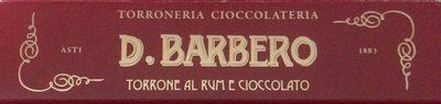 Torrone With Rum And Chocolate Barbero 9.52 Oz (270 Gr)
