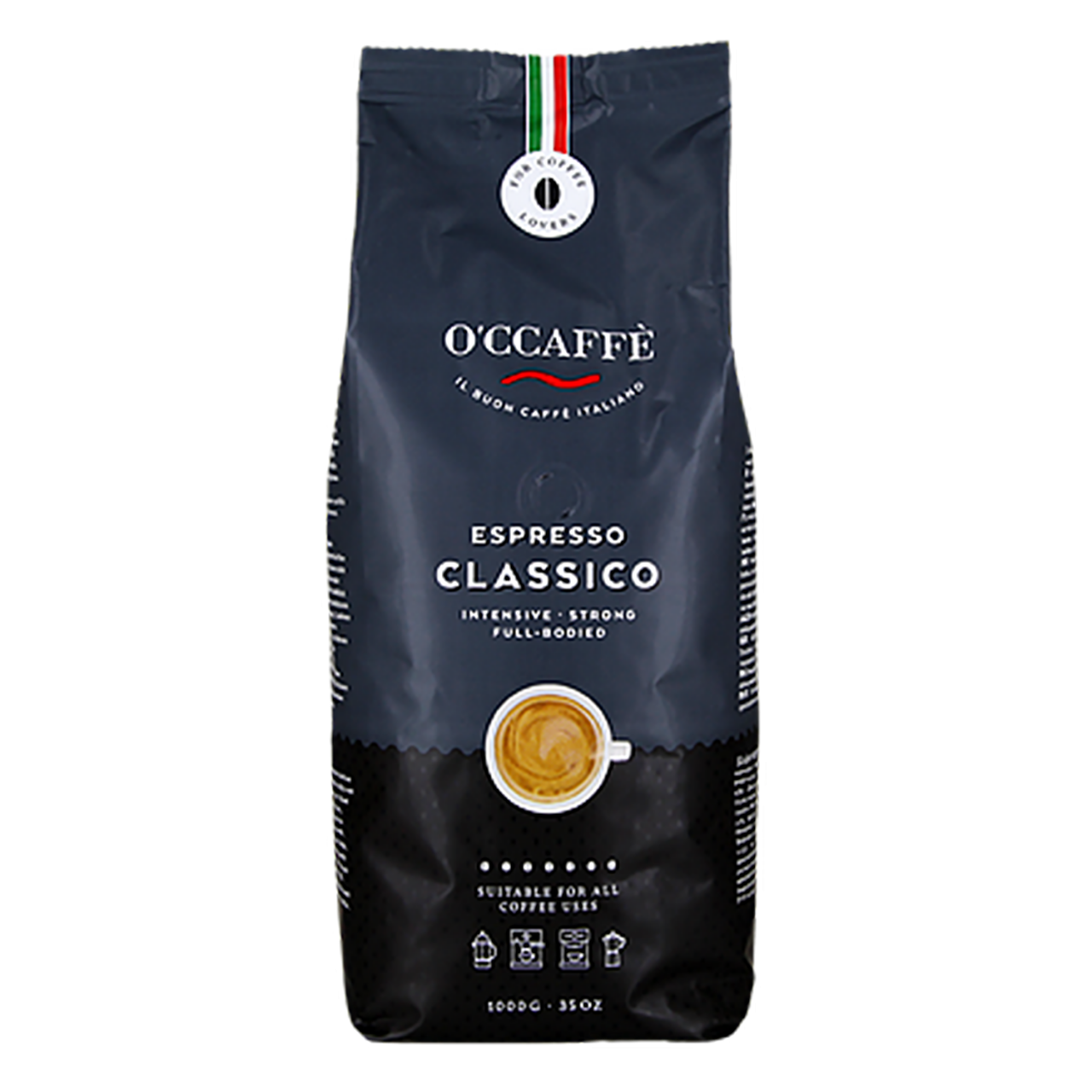 O'CCAFFe Espresso Classico, 1000gr (2.2 Lb)