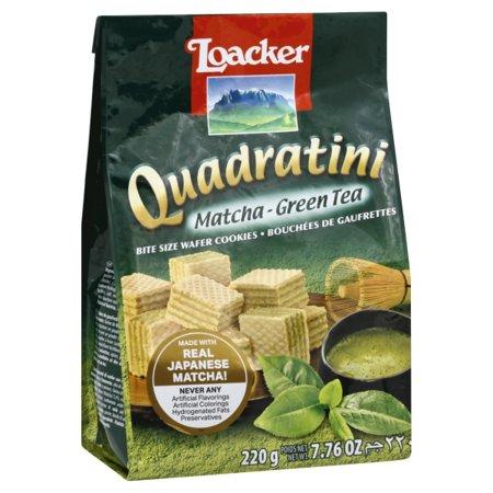 Loacker  Quadratini Wafer Matcha green Tea 8.82 Oz (250 Gr)