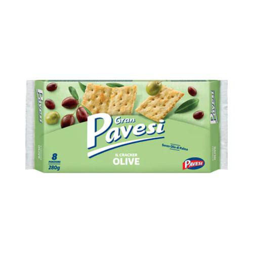 Gran Pavesi Crackers with Olives 280g (9.88 Oz)