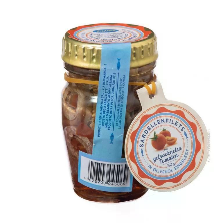 Anchovy With Dry Tomato Savini 80 Gr (2.8 Oz)