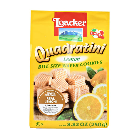 Loacker Lemon Wafers Quadratini 8.82 Oz (250 Gr)