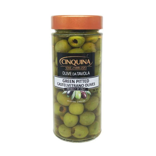 Cinquina Green Pitted Castelvetrano Olives 11.3 Oz (320 Gr)