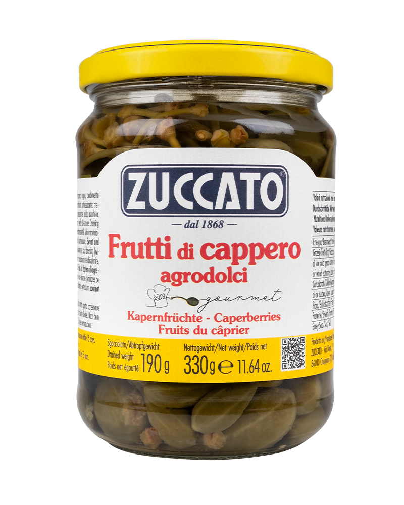 Caperberries Fruit Zuccato 11.64 Oz (330 Gr)