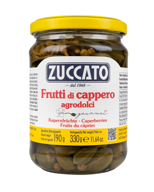 Caperberries Fruit Zuccato 11.64 Oz (330 Gr)