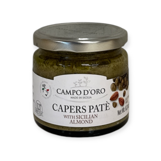 Capers Pate With Sicilian Almonds Campo D’Oro 6.3 Oz (180 Gr)