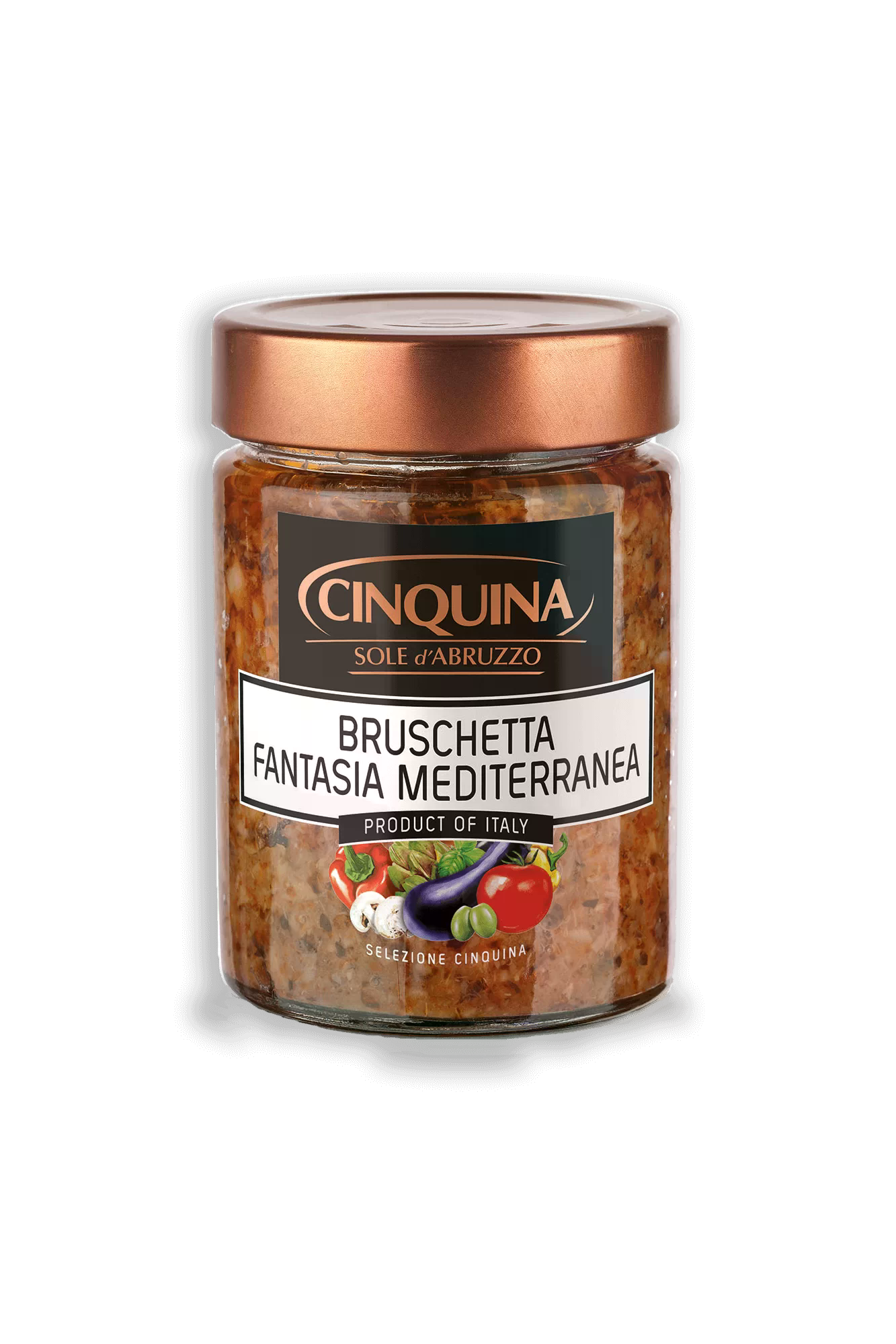 Bruschetta Fantasia Mediterránea Cinquina 9.88 Oz  (280 Gr)