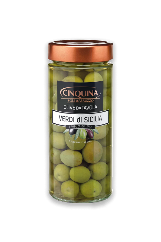 Cinquina Green Castelvetrano Olives 11.3 Oz (320 Gr)