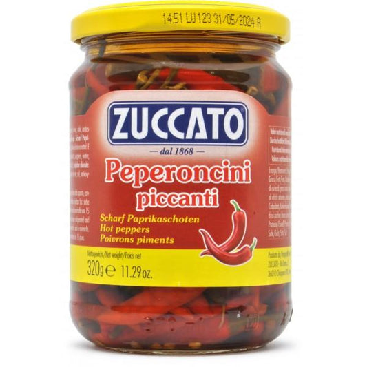 Hot Peppers Zuccato 11.29 Oz (320 Gr)