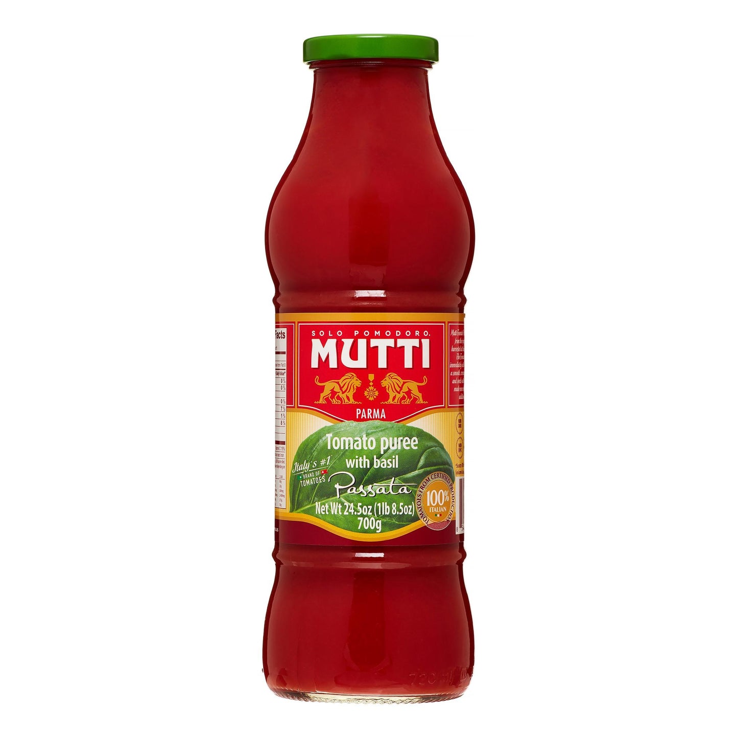 Tomato Passata Strained with Basil Mutti® 24.5 Oz (700 Gr)