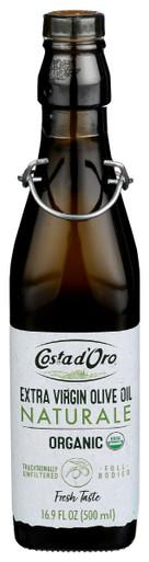 Extra Virgin Naturale (Organic) Olive Oil Costa D Oro 16.9 Fl Oz (500 Ml)