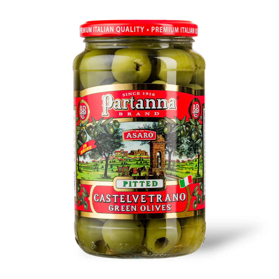 Partanna Green Castelvetrano Pitted Olive 9 Oz (260 Gr)