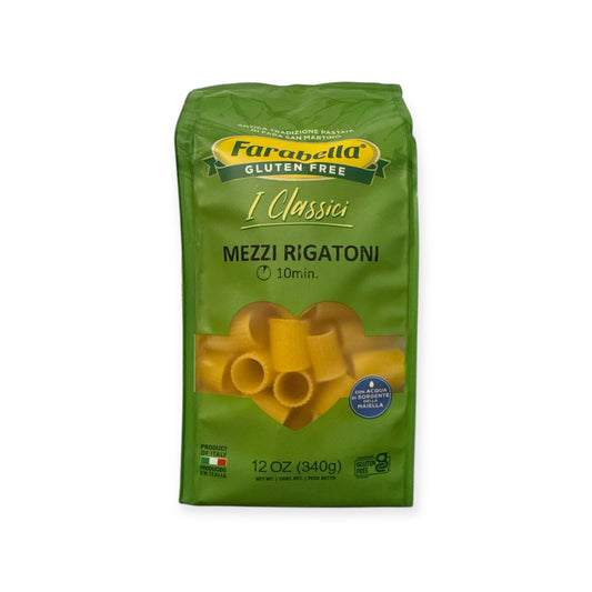 Mezzi Rigatoni Gluten Free Farabella 340 Gr (12 Oz)