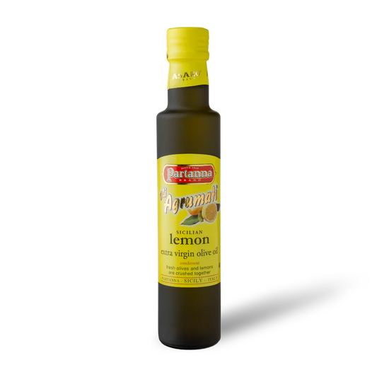 Partanna Extra Virgen Olive Oil With Sicilian Lemon 8.5 Fl Oz (250 Ml)