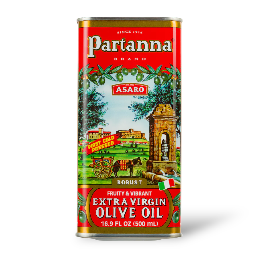 Partanna Robust Extra Virgin Olive Oil Tin 16.9 Fl Oz (500ml)