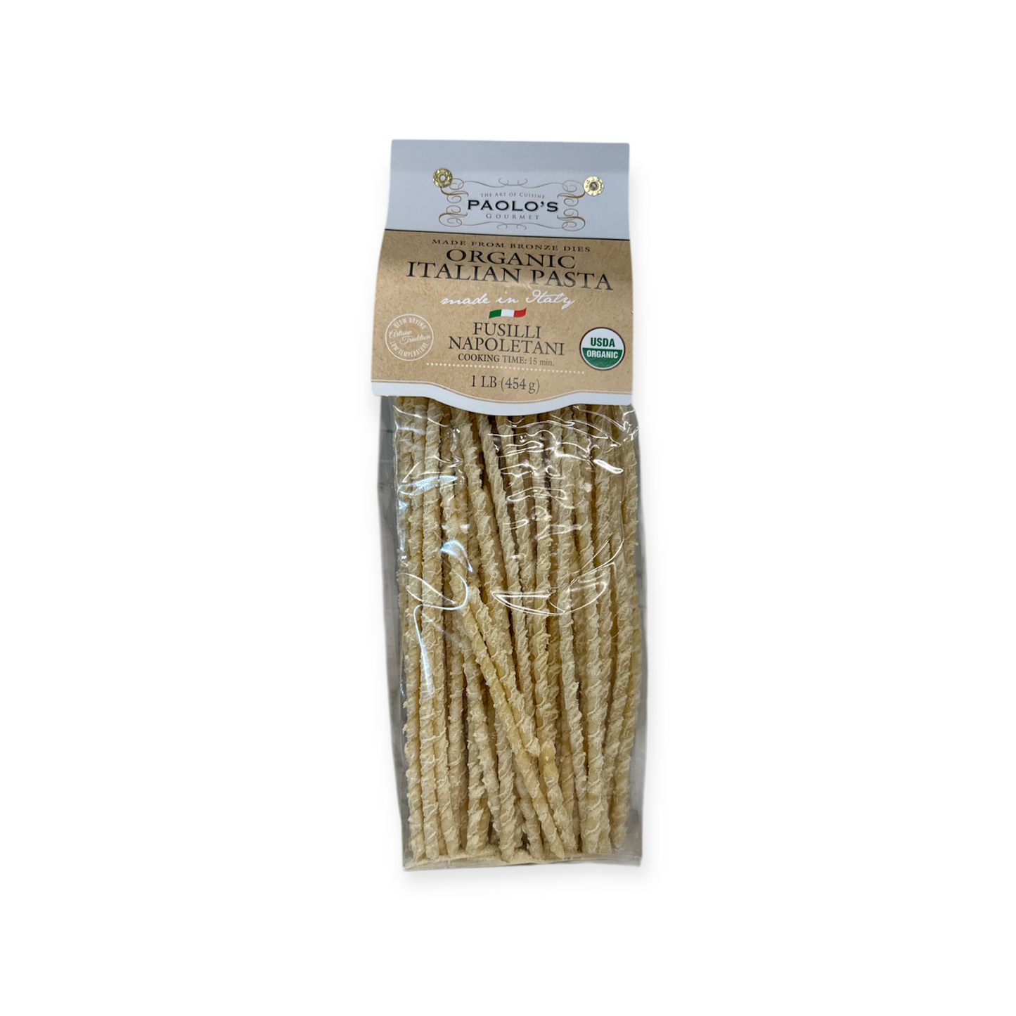 Fusilli Napoletani Organic Paolo 1 Lb (454 Gr)