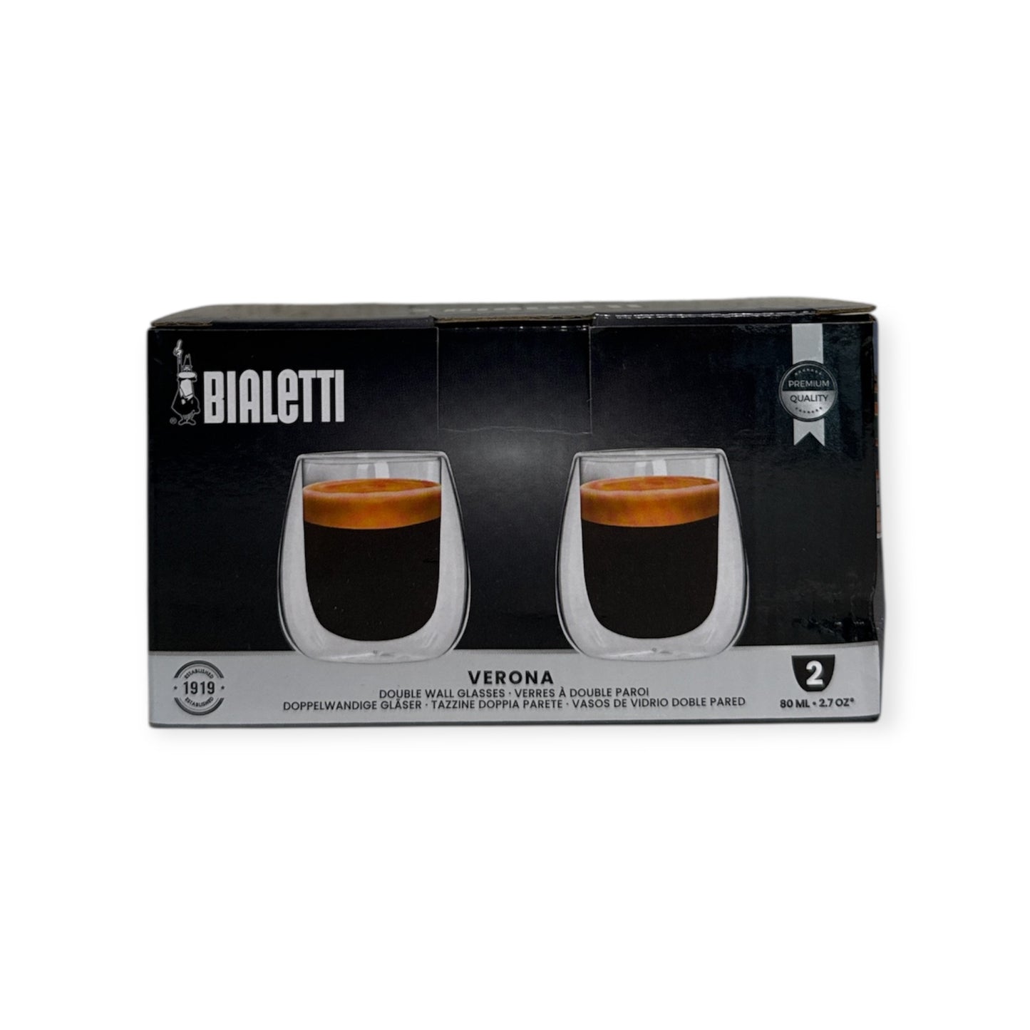 Verona Coffee Cups 2 Pcs Set Bialetti 80 Ml