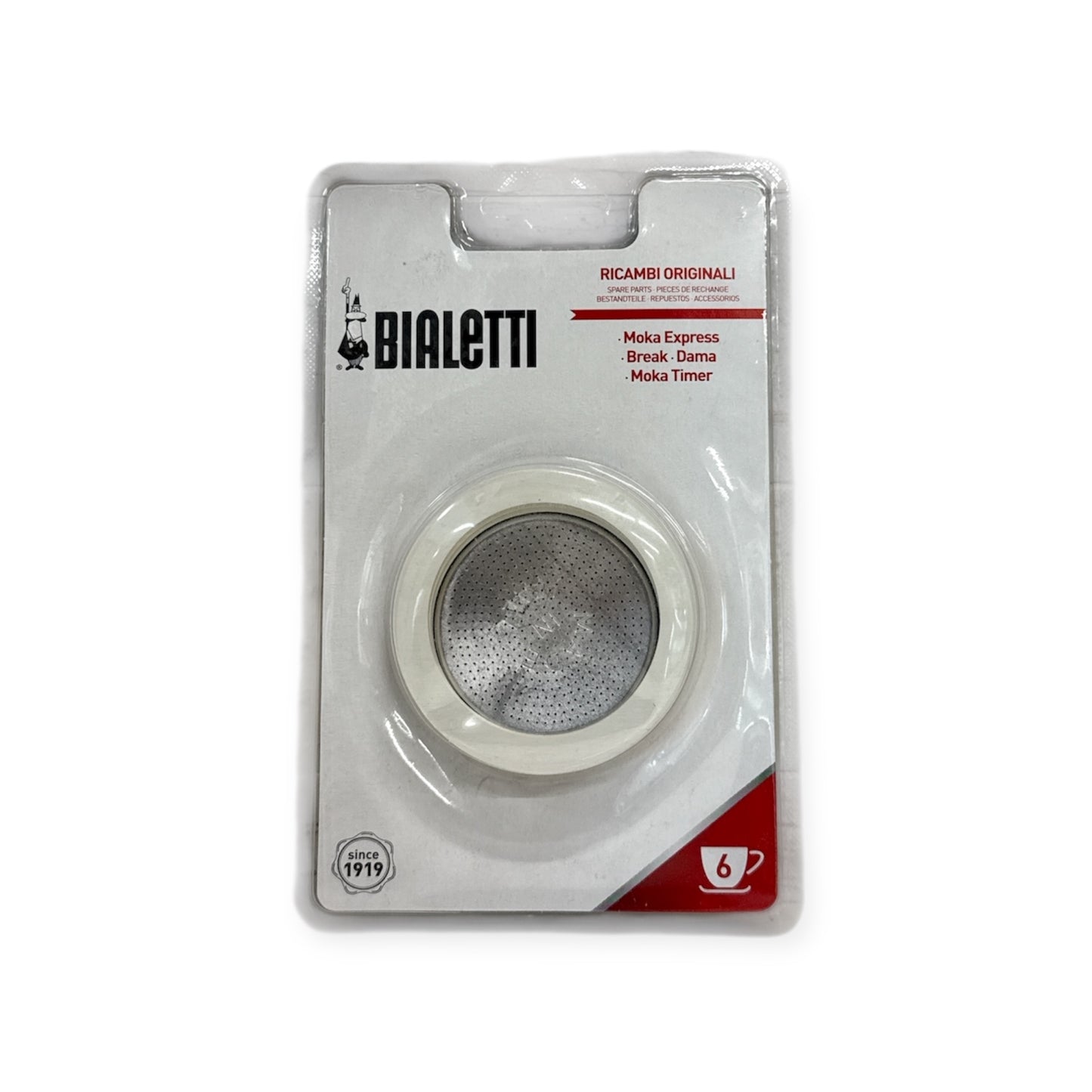 Bialetti Gasket & Filter - Moka For  (6 Cup)
