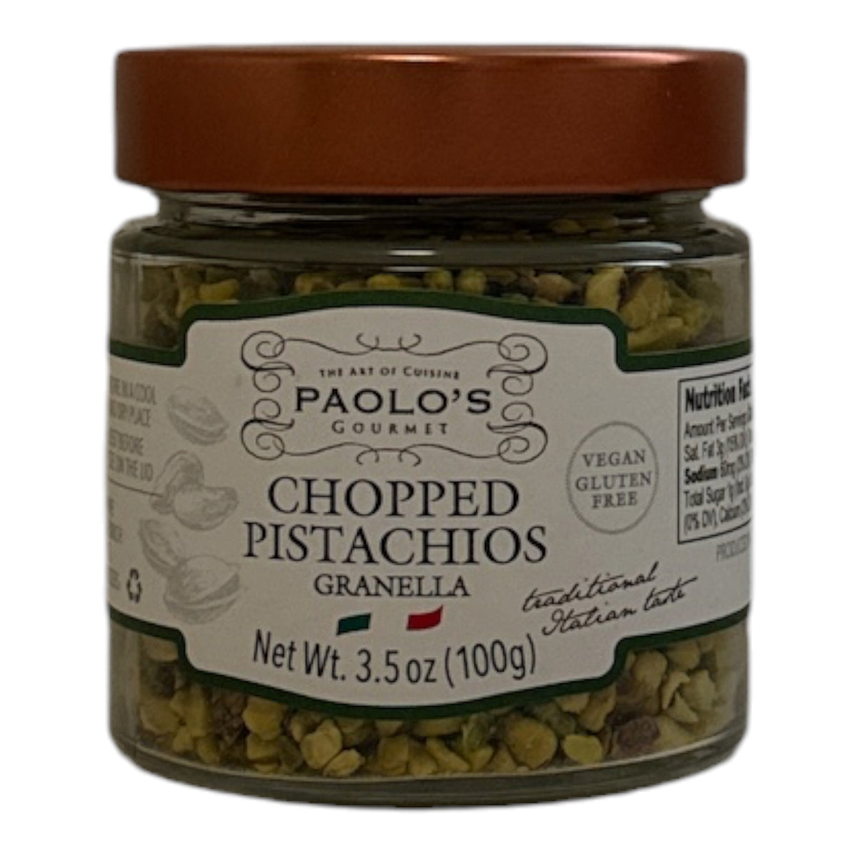 Chopped Pistachios Paolos 3.5 Oz (100 Gr)