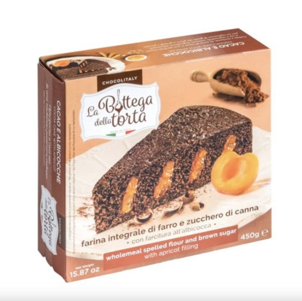 WHole Cocoa Cake With Apricot La Bottega della Torta 450 Gr (15.87 Oz)