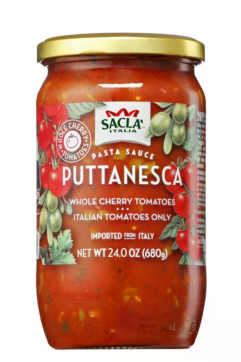 Whole Cherry & Tomatoes Puttanesca Pasta Sauce 24 Oz  (680 Gr)