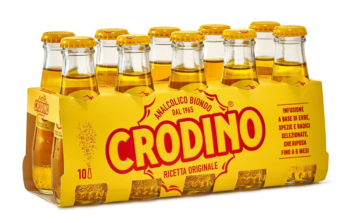 Crodino Analcolico 10 x 100mL (10 x 3.4 Fl Oz)