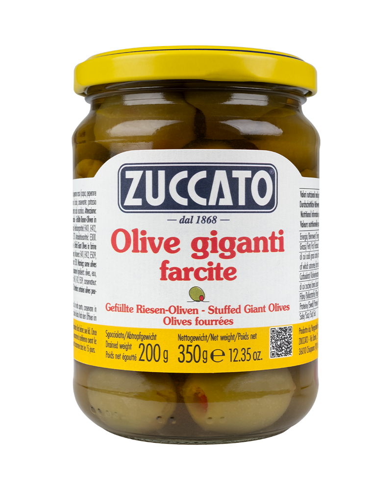 Stuffed Giant Olives Zuccato 12.35 Oz (350 Gr)