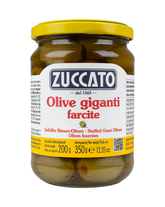 Stuffed Giant Olives Zuccato 12.35 Oz (350 Gr)